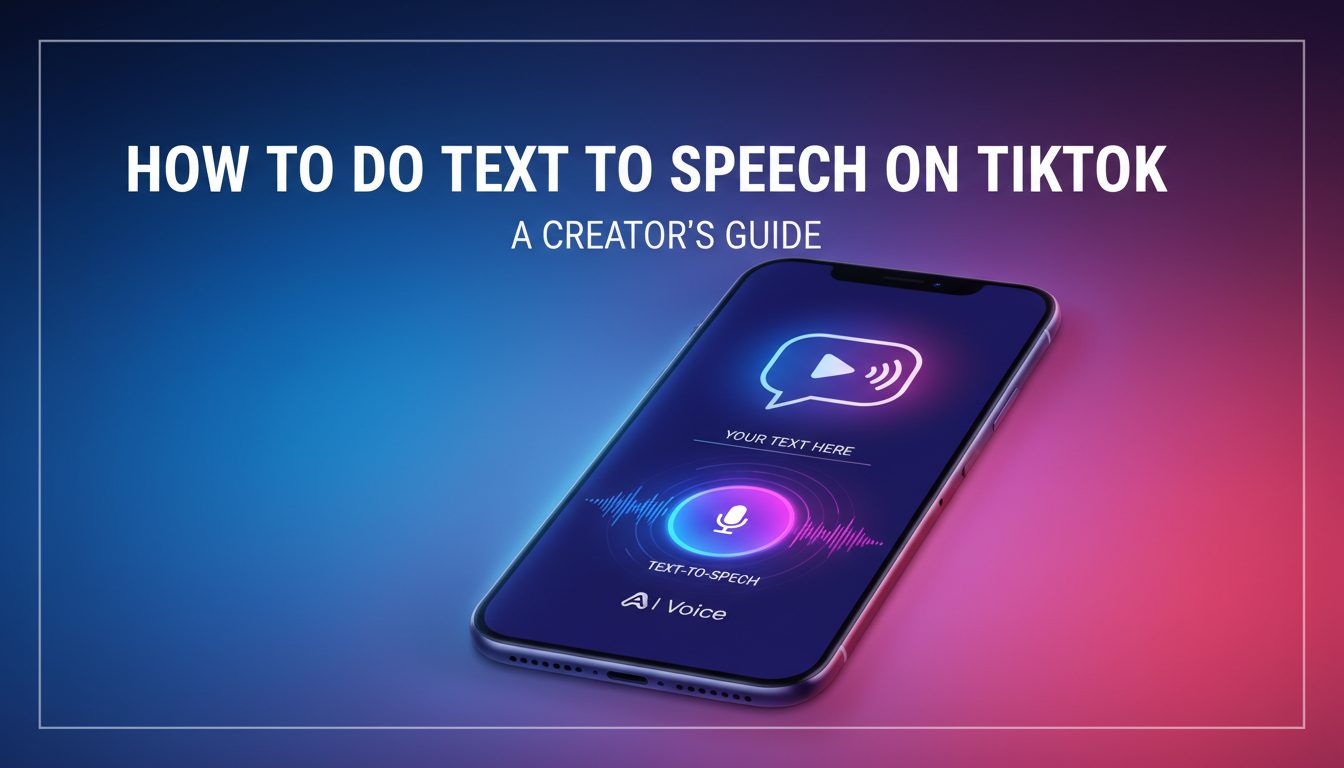 How to Do Text to Speech on TikTok A Creator's Guide